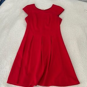 Red Work Appropriate Dress, Cap Sleeves